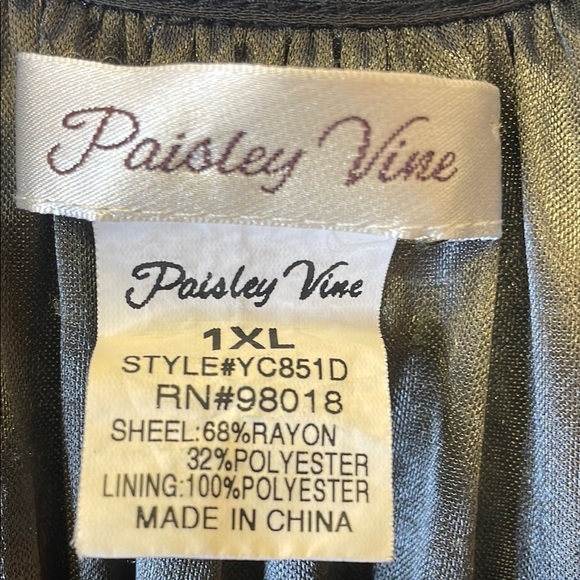 Paisley Vine Metallic Dress - Picture 4 of 4